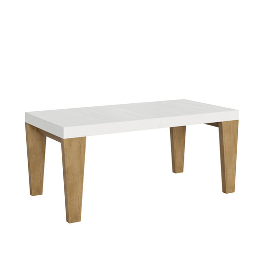 Tavolo Allungabile 180/284x90x77 cm Spimbo Mix  piano Bianco Frassino gambe Quercia Natura