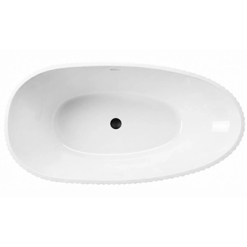 Vasca Da Bagno Freestanding In Acrilico Carmen 170 Copritappo rame spazzolato