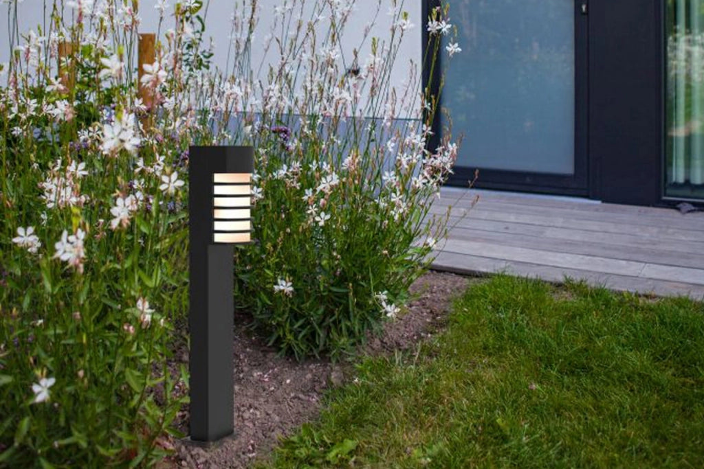 Lampione da giardino Fulton nero Lutec E27 IP44 75cm