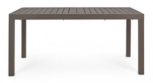 Tavolo Allungabile Hilde 160-240x90 cm Coffee in Alluminio