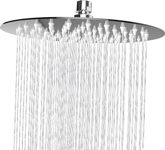 Doccia a pioggia da 20 cm in acciaio inossidabile 304 - testa di doccia regolabile - esperienza di doccia rilassante - installazione universale su parete e soffitto - finitura cromata - testa di doccia a pioggia