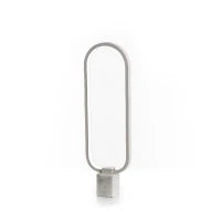 E-STYLO Lampada da tavolo con struttura ovale e base in marmo, caratterizzata da un design moderno e scultoreo che unisce eleganza e funzionalità, 7cm X 18cm H. 60cm