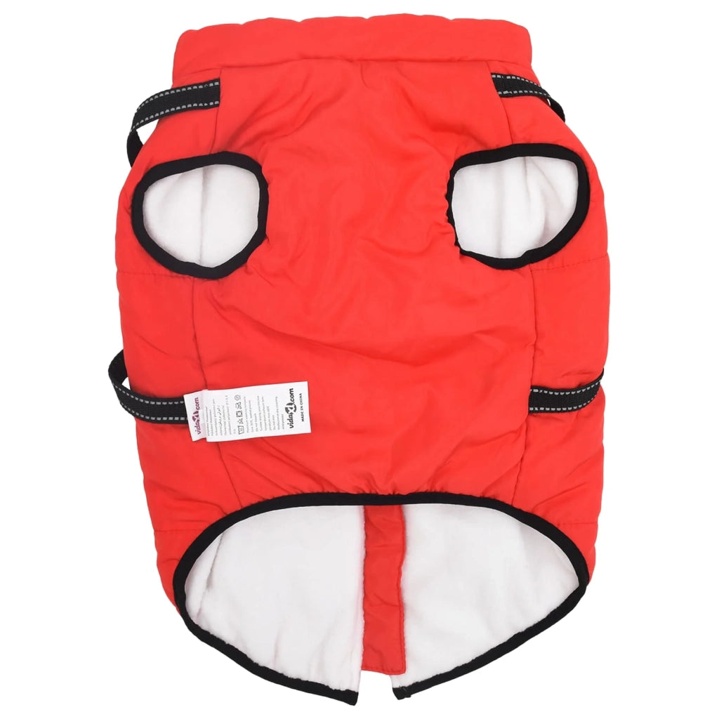 Cappotto per Cani Rosso L44 Pile e Poliestere CFW3649919