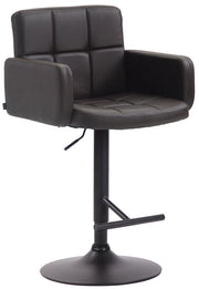 Sgabello Los Angeles in similpelle marrone,nero