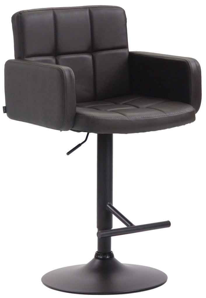 Sgabello Los Angeles in similpelle marrone,nero