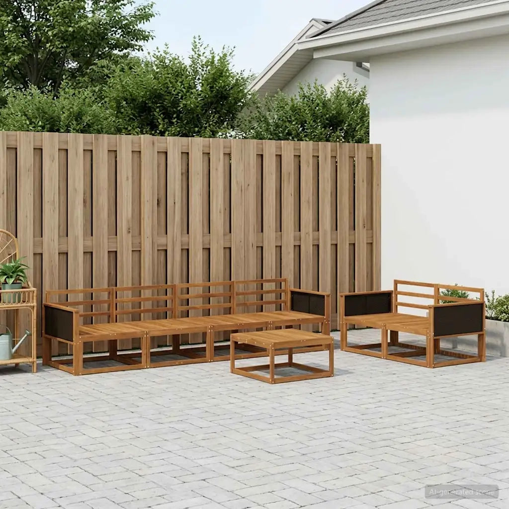Set di divani da esterno 7 pcs Naturale 3382352