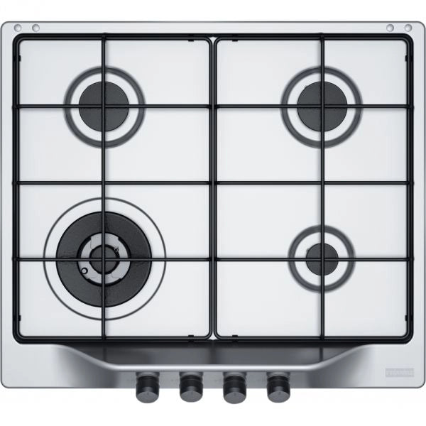 Franke 106.01830.094 piano cottura country 600 fhtl 604 dekor inox antigraffio, 4 fuochi