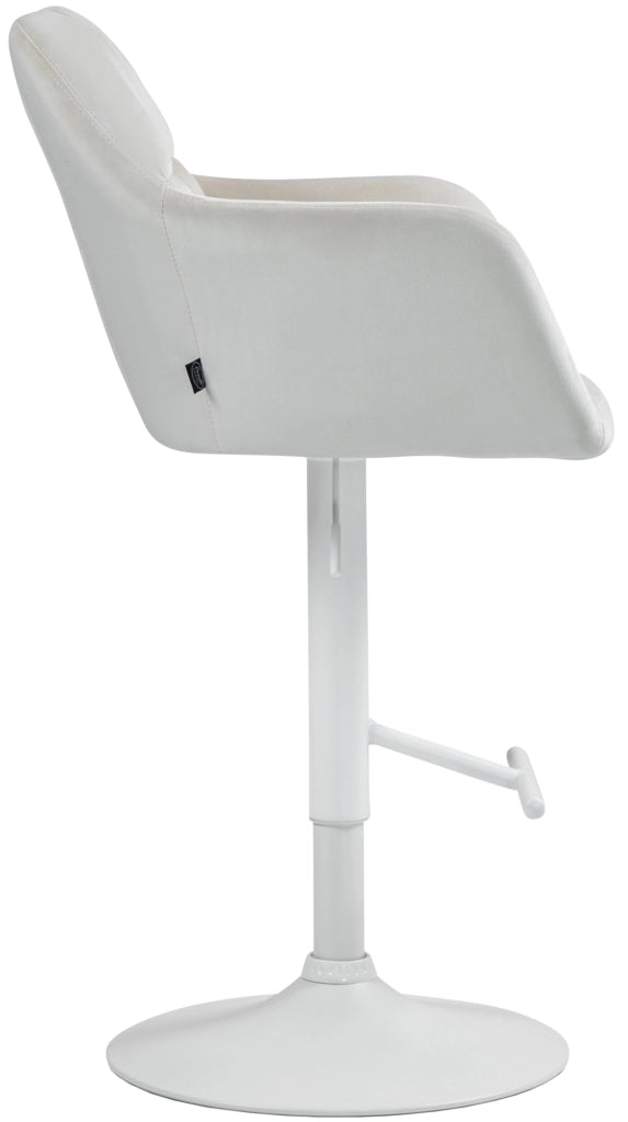 Barhocker Natoma Samt weiЯ