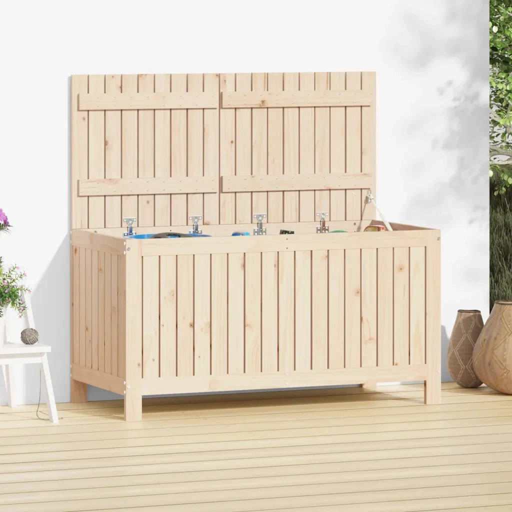 Contenitore da Giardino 121x55x64 cm in Legno Massello di Pino CFW4509464