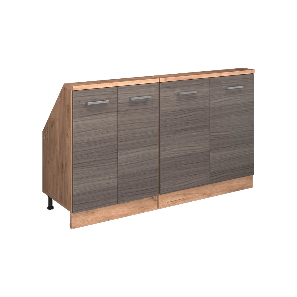 Set di mobili sottotetto Rion Grigio nobile/Rovere dorato Set di 2 Vicco
