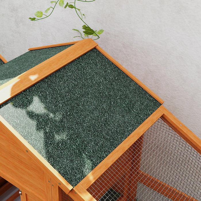 Pollaio da Giardino per 1-2 Galline con Area per Cova 179x67x115 cm Arancione