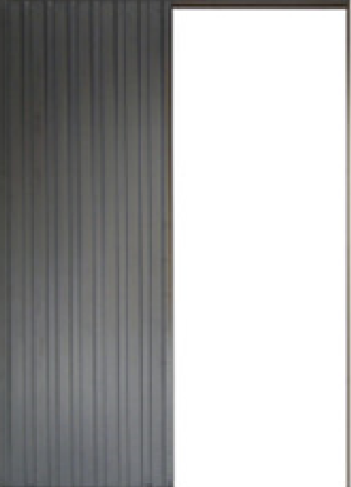 Porta scorrevole Atelier En Enrobe blanc Vetri trasparenti H204 x L73 + Sistema di galandage con copertura in dotazione