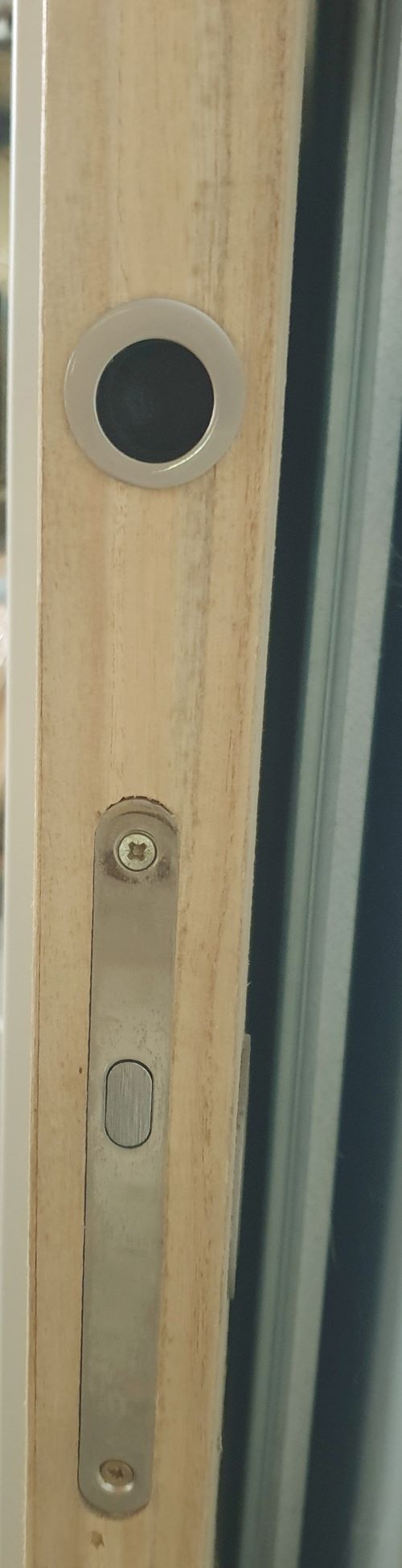 Porta scorrevole Atelier En Enrobe blanc Vetri trasparenti H204 x L73 + Sistema di galandage con copertura in dotazione