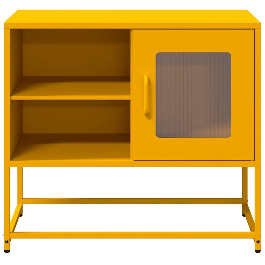 Mobile TV Giallo Senape 68x39x60,5 cm in Acciaio 853389