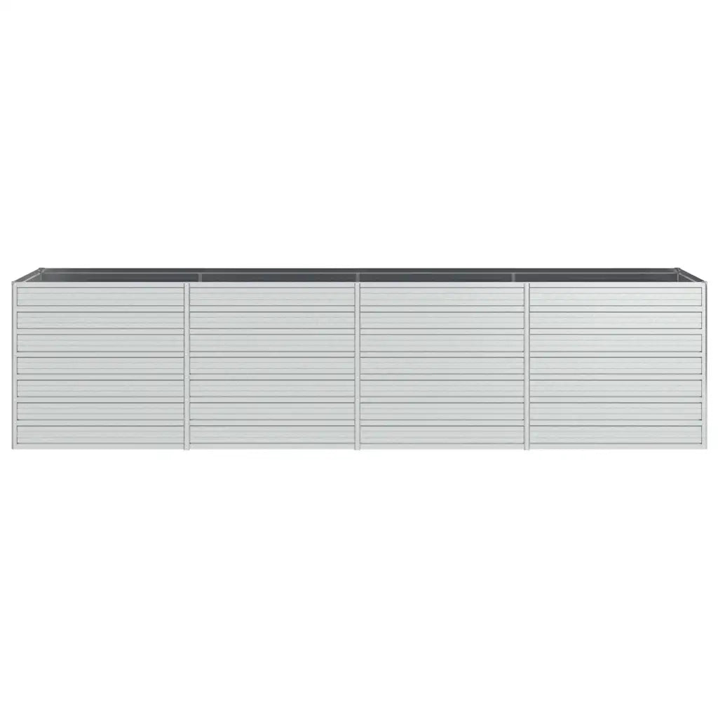 Letto Rialzato Giardino 320x80x77 cm in Acciaio Zincato Argento cod mxl 53466