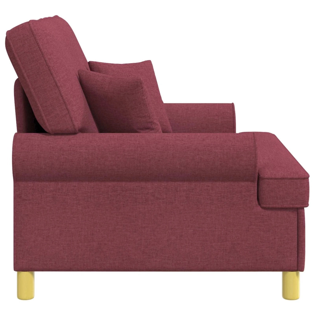 Poltrona con cuscini Rosso Vino Tessuto 42043507