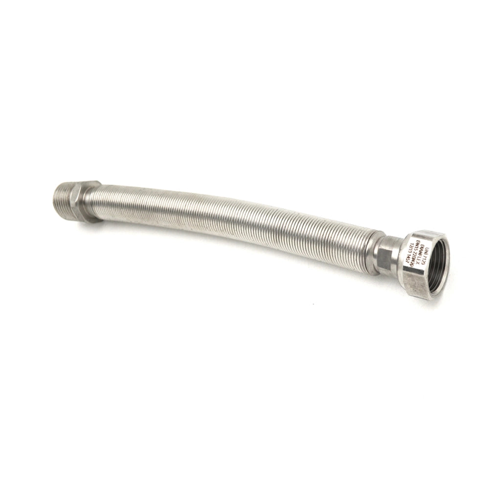 FLESSIBILE INOX RACCORDO IN OTTONE PER ACQUA MF- mm 300/600 20- 3/4x3/4- ATON- pezzi 1