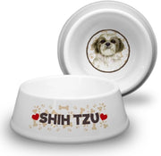 Ciotola per cani Shih Tzu in ABS, diametro 18 cm. Ciotola antiscivolo per cibo, ciotola per mangiare, ciotola per bere, ciotola per cibo, ciotola per acqua e ciotola per snack. Pratica, robusta e duratura.