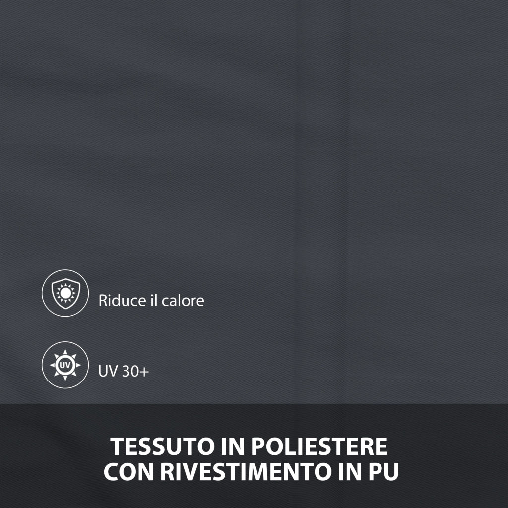 Tenda da Sole a Bracci con Apertura Manuale 150x120 cm Inclinazione e Protezione UV30+ Grigio