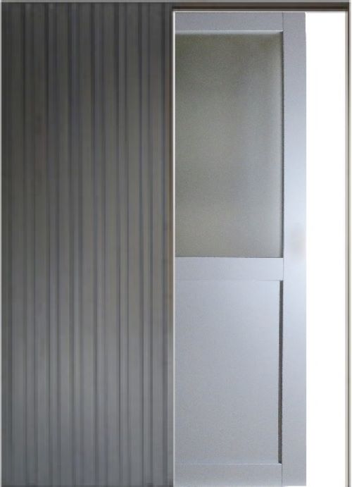 Porta scorrevole Athena Style Atelier En Enrobe Gris Clair Larghezza 73 + sistema