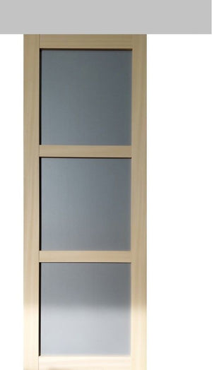 Porta Scorrevole Ayous 3 Ante Grigio RAL 7035 H204 x L73 + Binario in Alluminio