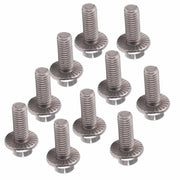 Flensbouten 10 Stuks - M6 Zeskantkop - Acciaio Inossidabile 304 - Corrosione Resistente - Per Applicazioni Domestici - Lunghezza 20 mm - Viti
