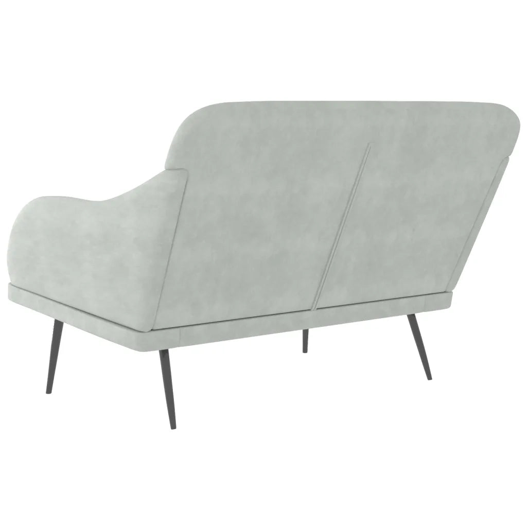 Panca Grigio Chiaro 110x76x80 cm in Velluto CFW3875430