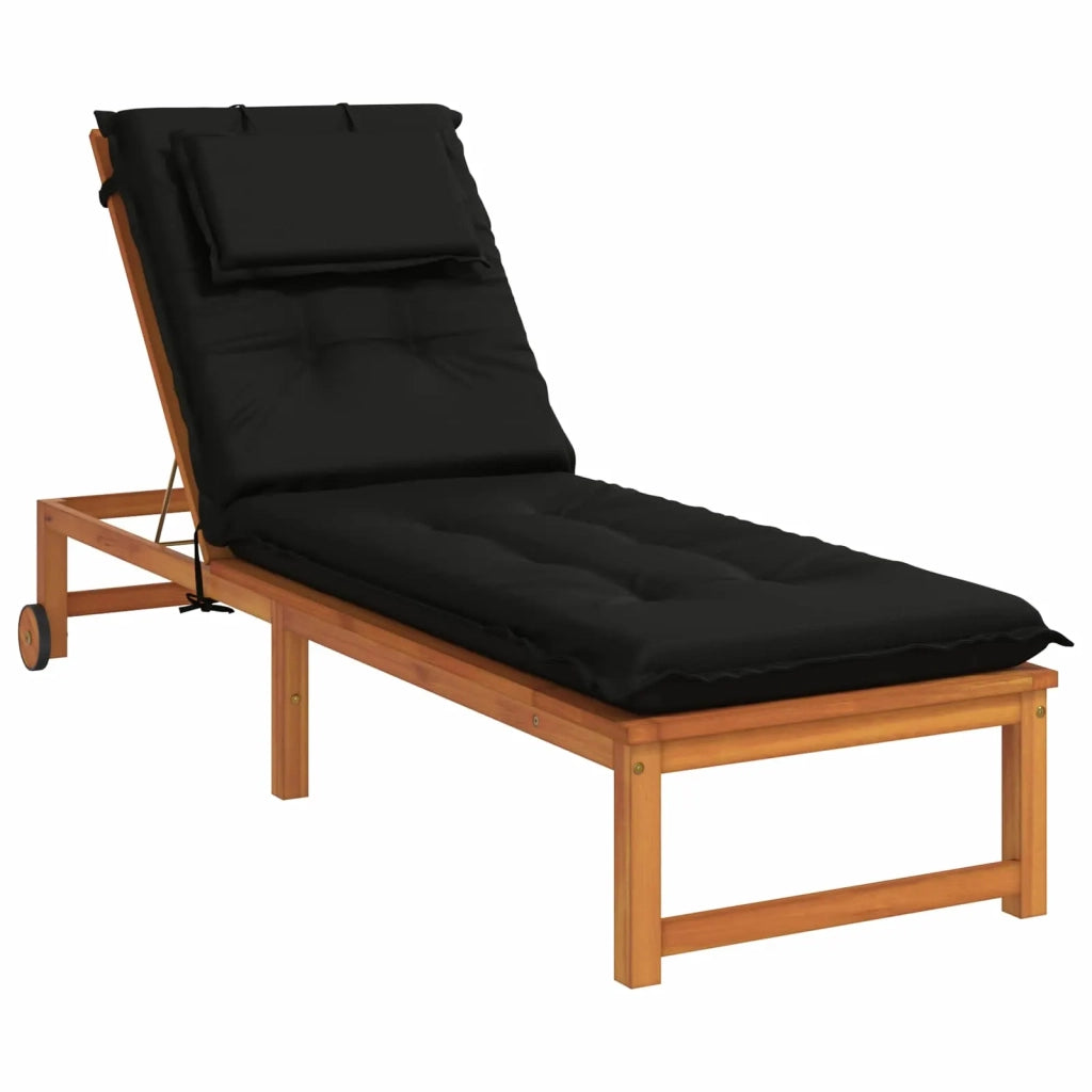 Cuscino per Lettino GEMERT 100% Poliestere Nero 190 x 60 x 9 cm 947521