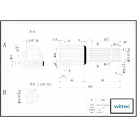 Boccola albero cardanico 160mm Attacco albero scanalato 1 3/8" 6D Albero uscita 1 3/8" 21D