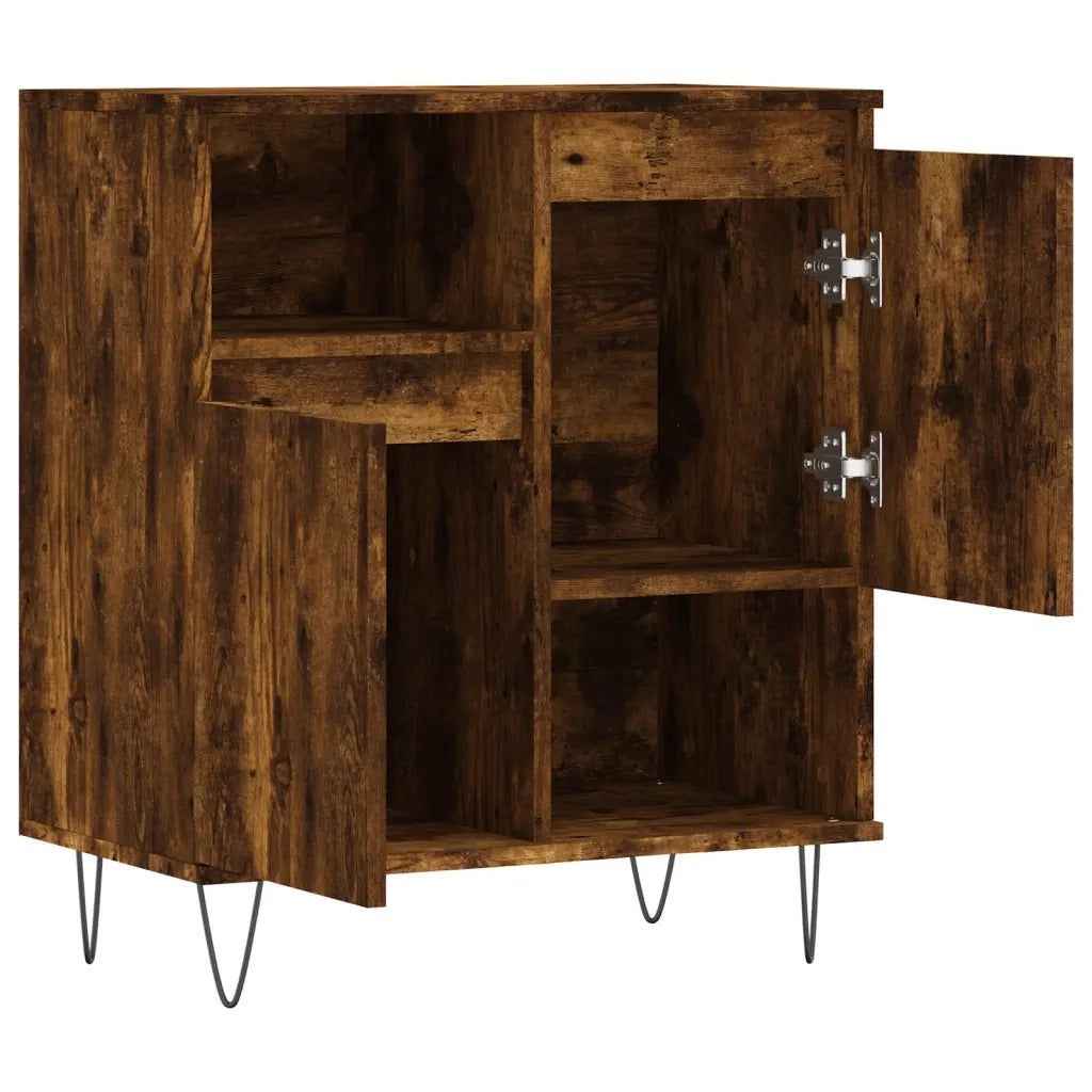Credenza | Madia | Buffet da pranzo | Armadio da pranzo Rovere Fumo 60x35x70 cm in Legno Multistrato