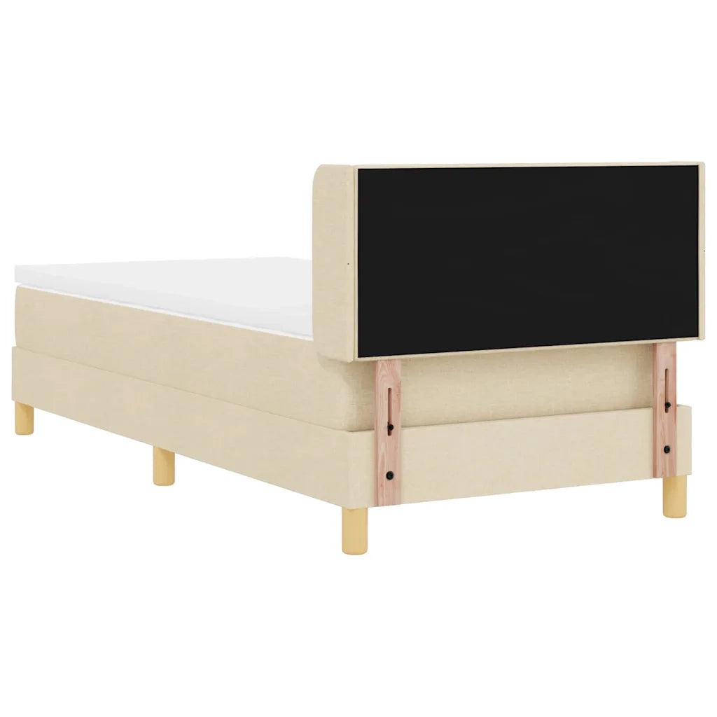Letto a molle con materasso Crema 200 x 100 cm Poliestere 3341284