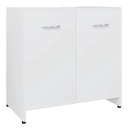 Mobiletto da bagno 60 x 33 x 61 cm design elegante con 2 ante in legno composito bianco 02_0047710