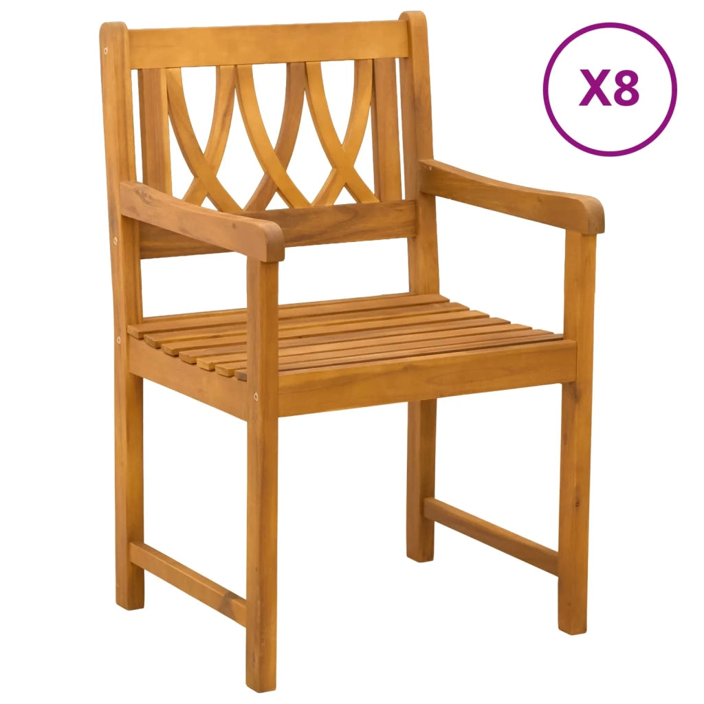 Panchina da esterno 8 pcs Naturale 56 x 55,5 x 90 cm 3416305