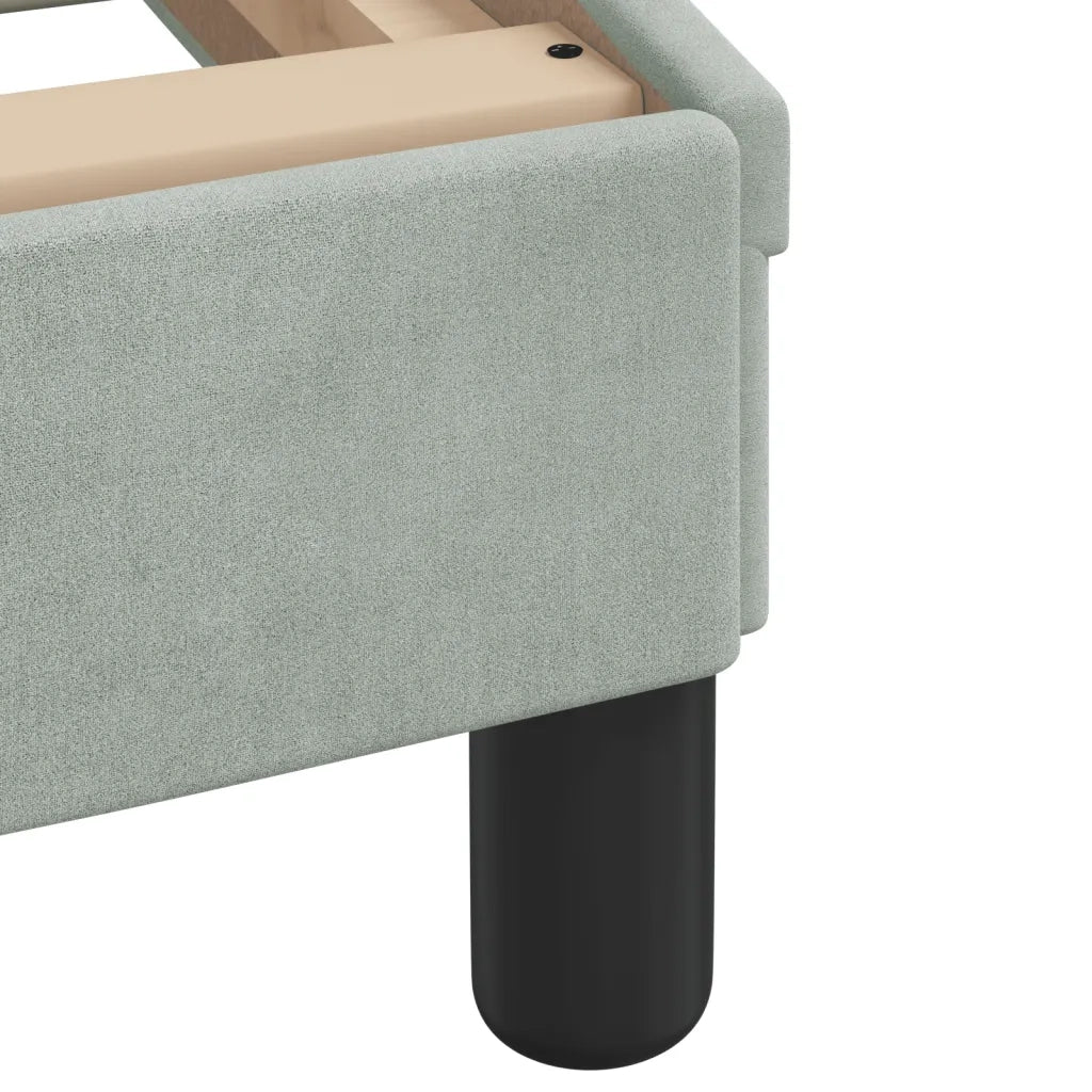 Letto con Materasso Hanko Grigio Chiaro 90x190 cm in Velluto 3208568
