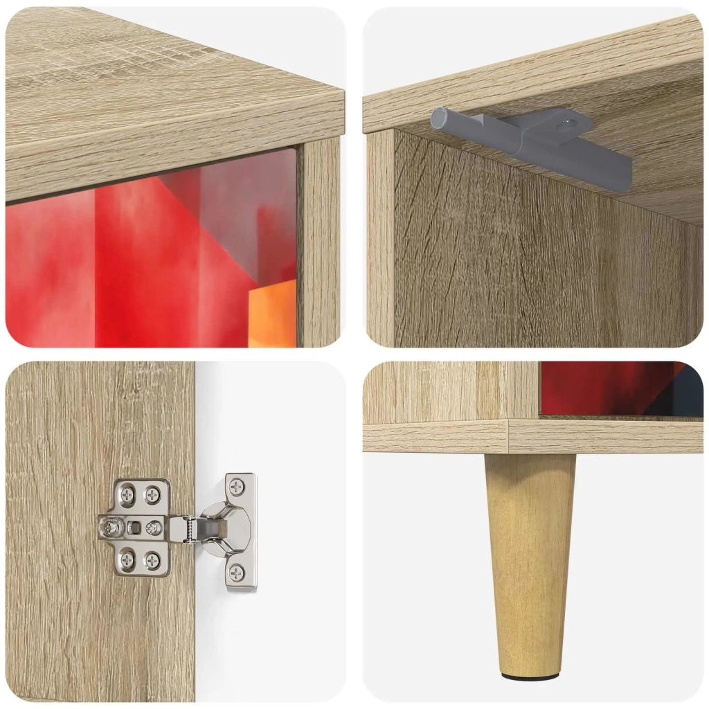 Armadio da Notte HEESCH 2 pz Rovere Sonoma 36 x 33 x 50 cm 8007208