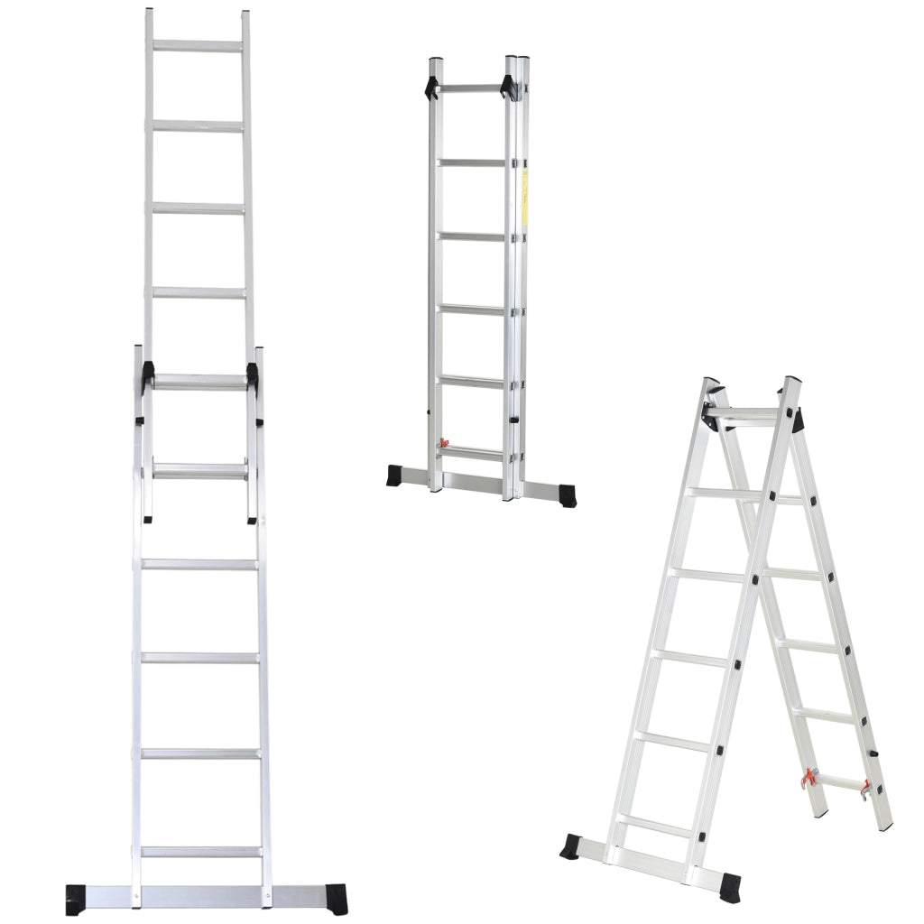 Scala multifunzione in alluminio 2,5 m ¨C zephmum ¨C Argento 150 kg