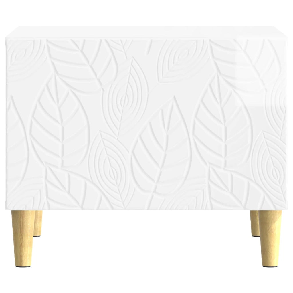 Tavolino da salotto Bianco Lucido 50 x 49 x 40 cm 895199