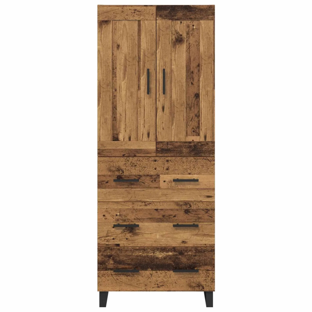 Credenza | Madia | Buffet da pranzo | Armadio da pranzo Legno vecchio 69,5 x 34 x 180 cm Legno multistrato