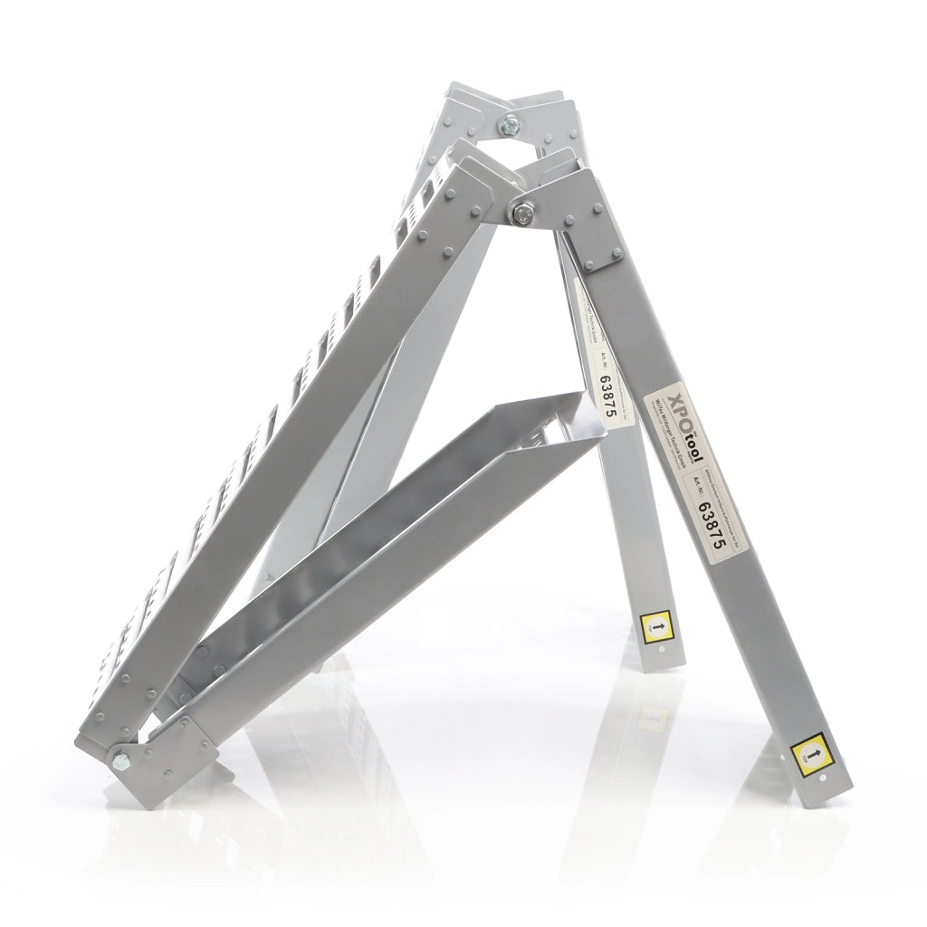 Set 2 rampe di carico pieghevoli in 3 parti max. 800kg 195,5x23cm, acciaio antiscivolo per moto