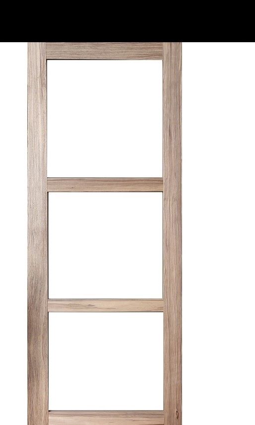 Porta Scorrevole Frake Vetro trasparente H204 x L83 + listello nero