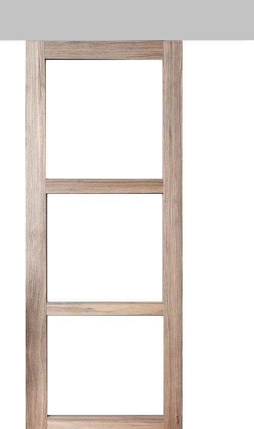 Porta Scorrevole Frake Vetro Trasparente H204 x L73 + binario in alluminio