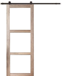 Porta Scorrevole Frake Vetro Trasparente H204 x L83 + rulliera + 2 gusci