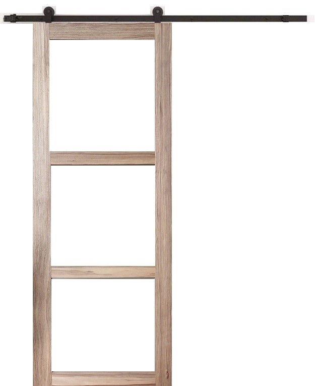 Porta Scorrevole Frake Vetro Trasparente H204 x L83 + rulliera + 2 gusci