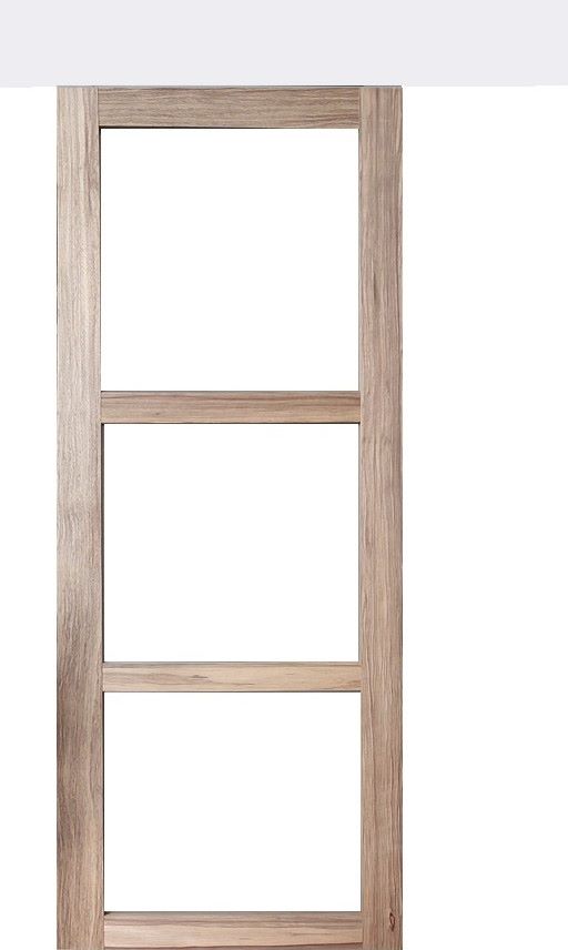 Porta Scorrevole Frake Vetro trasparente H204 x L83 + listello bianco