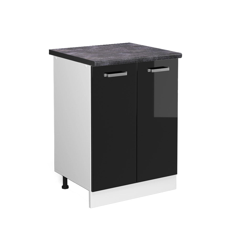 Vicco Mobiletto base cucina Nero lucido 60 cm , PL Antracite