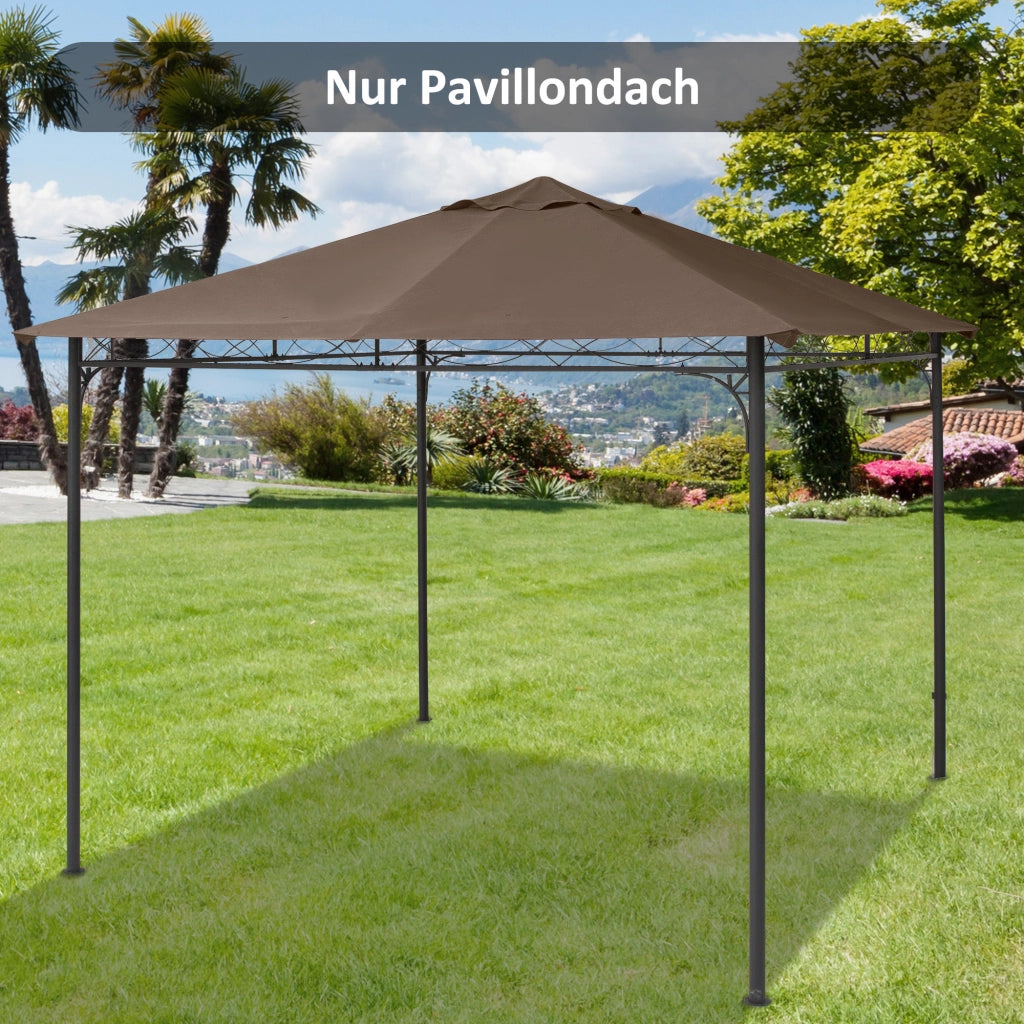COPERTURA PER GAZEBO 298x295 cm Poliestere Coffee