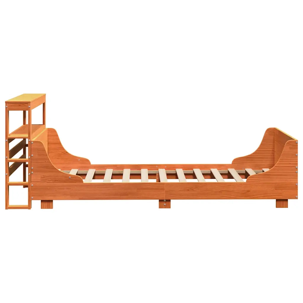 vidaXL Letto senza Materasso Marrone Cera 75x190 cm in Legno di Pino