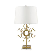 Lampada da tavolo oro Sun King cristalli Gilded Nola E27 60W