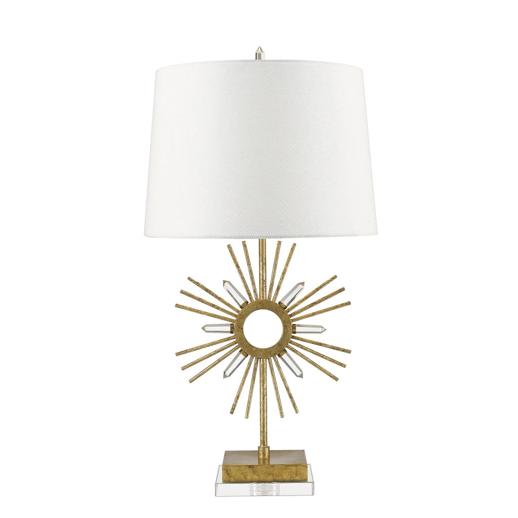 Lampada da tavolo oro Sun King cristalli Gilded Nola E27 60W