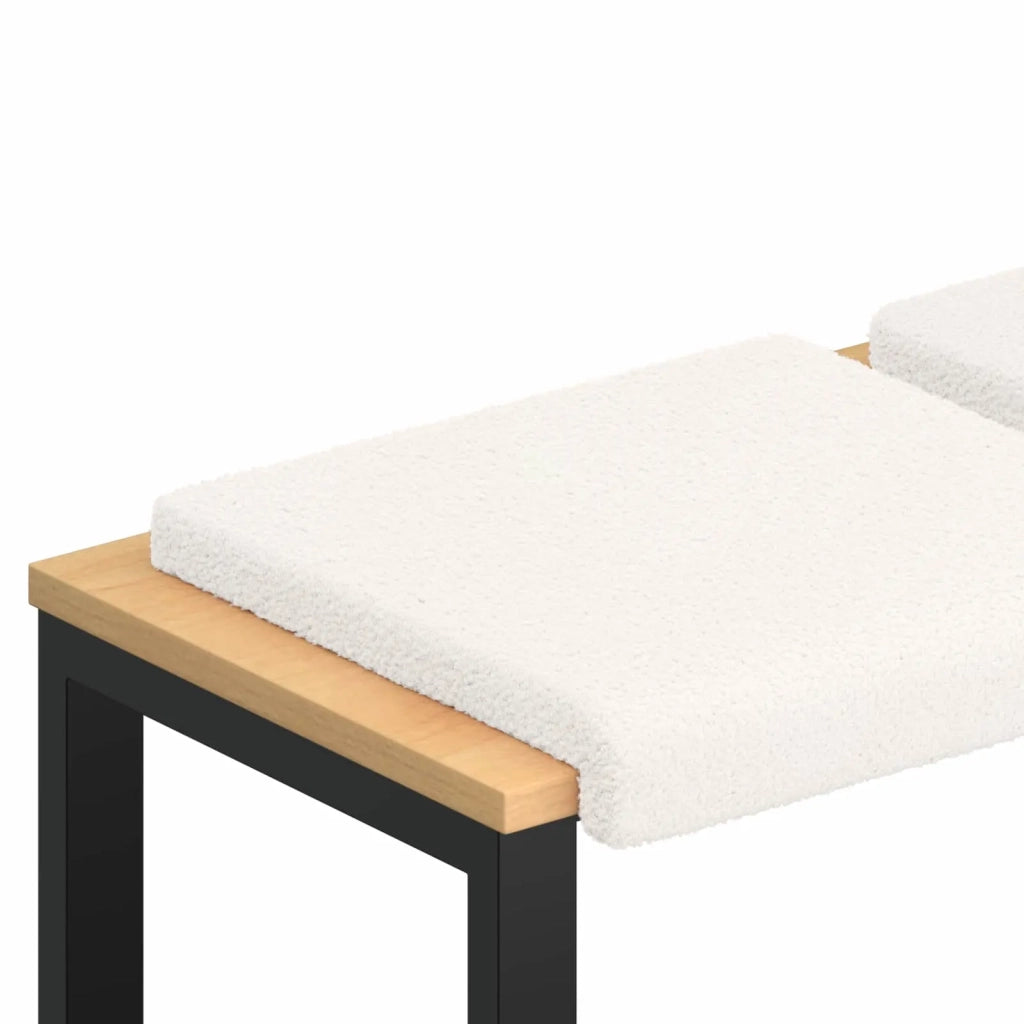 Cuscino per panchina 4 pcs Tessuto Sherpa Crema 42043150